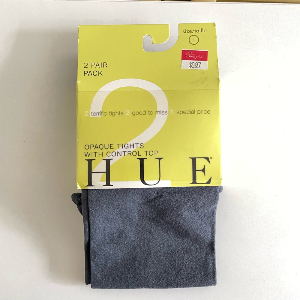 HUE Gray Opaque Tights with Control Top - Only 1 pair out of 2